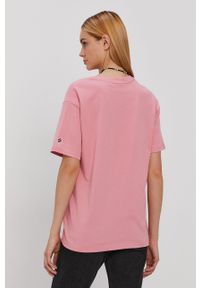 Superdry T-shirt bawełniany kolor różowy. Okazja: na co dzień. Kolor: różowy. Materiał: bawełna. Wzór: nadruk. Styl: casual #5