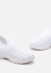 Born2be - Białe Buty Sportowe Wsuwane Kellesa. Okazja: na co dzień. Zapięcie: bez zapięcia. Kolor: biały #3