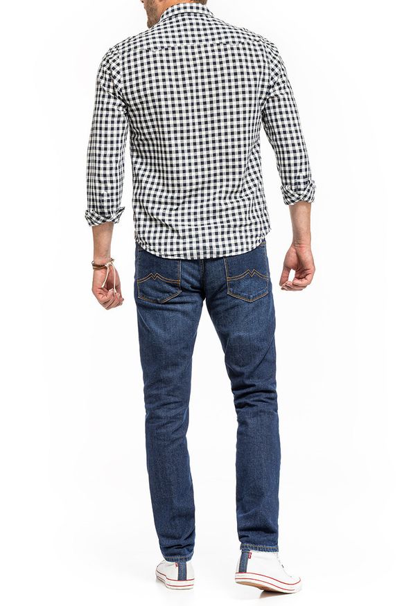 Mustang - MUSTANG VEGAS MĘSKIE SPODNIE JEANSOWE DENIM BLUE 1014039 5000 982. Okazja: na co dzień, na randkę, na spotkanie biznesowe. Stan: obniżony. Sezon: lato, wiosna. Styl: casual, sportowy, elegancki, biznesowy, klasyczny