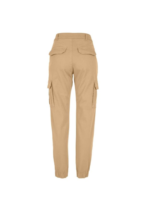 Urban Classics - Spodnie Damskie Twill Utility. Kolor: beżowy. Długość: długie