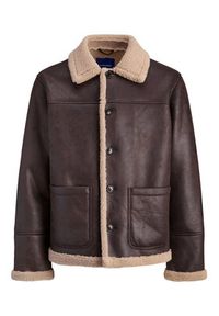 Jack & Jones Kurtka z imitacji skóry Cambridge 12282946 Brązowy Regular Fit. Kolor: brązowy. Materiał: skóra #4