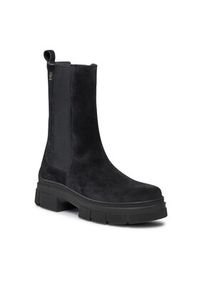 TOMMY HILFIGER - Tommy Hilfiger Sztyblety Essential Suede Chelsea Boot FW0FW07489 Niebieski. Kolor: niebieski #4