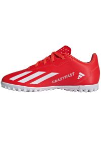 Adidas - Buty piłkarskie adidas X Crazyfast Club Tf IF0708 czerwone. Zapięcie: sznurówki. Kolor: czerwony. Materiał: guma, syntetyk. Sport: piłka nożna