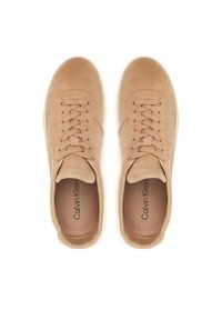 Calvin Klein Sneakersy Baller Sneaker Laceup HW0HW03263 Beżowy. Kolor: beżowy. Materiał: skóra, zamsz #2