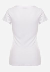 Renee - Biały T-shirt Ariema. Kolor: biały. Materiał: dzianina. Długość rękawa: krótki rękaw. Długość: krótkie. Wzór: gładki #7