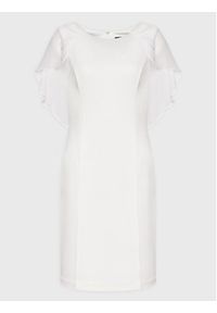 DKNY Sukienka koktajlowa DD2E1839 Biały Regular Fit. Kolor: biały. Materiał: syntetyk. Styl: wizytowy