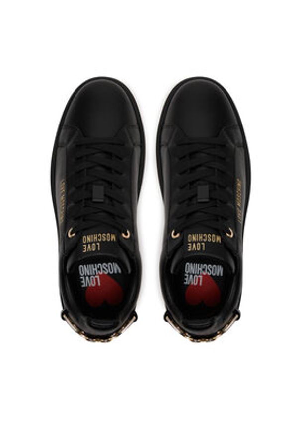Love Moschino - LOVE MOSCHINO Sneakersy JA15394G1MIA0000 Czarny. Kolor: czarny. Materiał: skóra