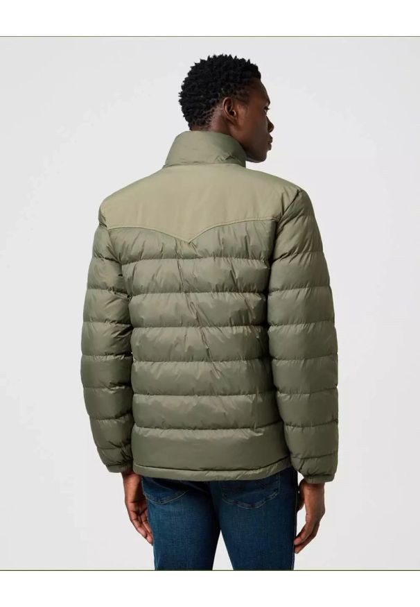 Wrangler - MESKA KURTKA WRANGLER PACKABLE PUFFER DUSTY OLIVE 112371449