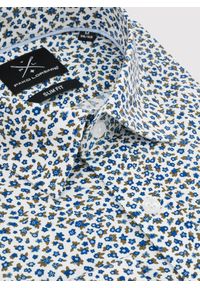 Pako Lorente - PAKO LORENTE – Koszula męska w kwiatki długi rękaw. Okazja: na co dzień. Materiał: elastan, bawełna. Długość rękawa: długi rękaw. Długość: długie. Wzór: kwiaty. Styl: casual #5