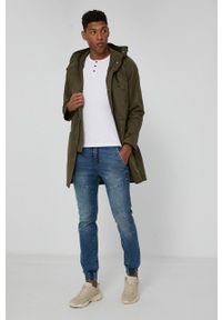 medicine - Medicine parka męska kolor zielony przejściowa. Okazja: na co dzień. Typ kołnierza: kaptur. Kolor: zielony. Styl: casual #6