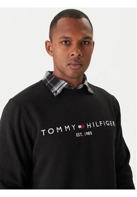 TOMMY HILFIGER - Tommy Hilfiger Bluza Logo MW0MW11596 Czarny Regular Fit. Kolor: czarny. Materiał: bawełna #4
