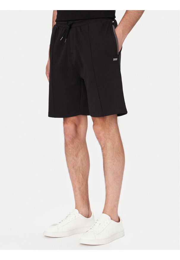 BOSS Szorty sportowe Sense 50561490 Czarny Regular Fit. Kolor: czarny. Materiał: bawełna. Styl: sportowy