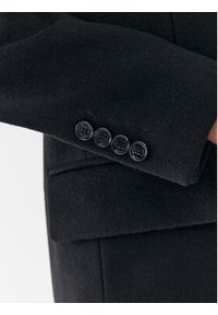 BOSS - Boss Płaszcz wełniany Catara 50501019 Czarny Slim Fit. Kolor: czarny. Materiał: wełna