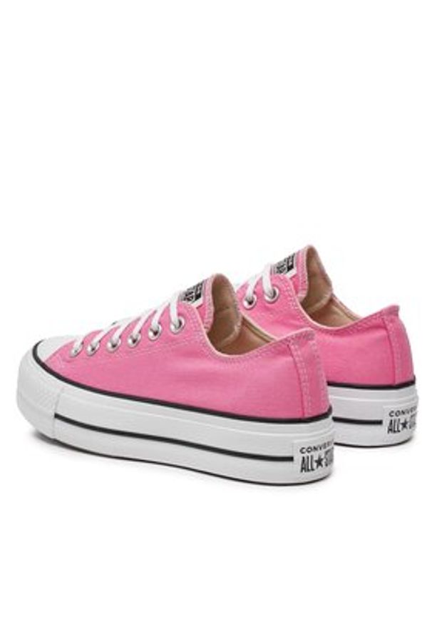 Converse Trampki Chuck Taylor All Star Lift Platform Ox A06508C Różowy. Kolor: różowy. Materiał: materiał. Obcas: na platformie