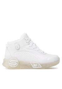 skechers - Skechers Sneakersy S-Lights Remix 310100L/WHT Biały. Kolor: biały. Materiał: skóra