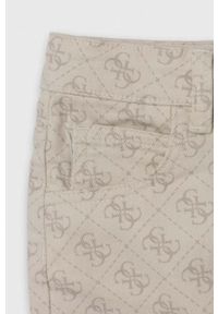 Guess spódnica jeansowa dziecięca kolor beżowy mini prosta. Okazja: na co dzień. Kolor: beżowy. Materiał: jeans. Styl: casual #4
