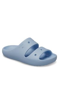 Crocs Klapki Classic Sandal v2 K 209421 Błękitny. Kolor: niebieski