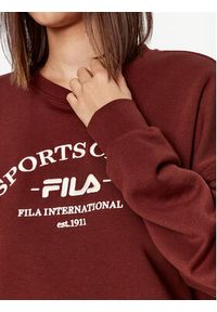 Fila Bluza FAW0593 Brązowy Regular Fit. Kolor: brązowy. Materiał: bawełna