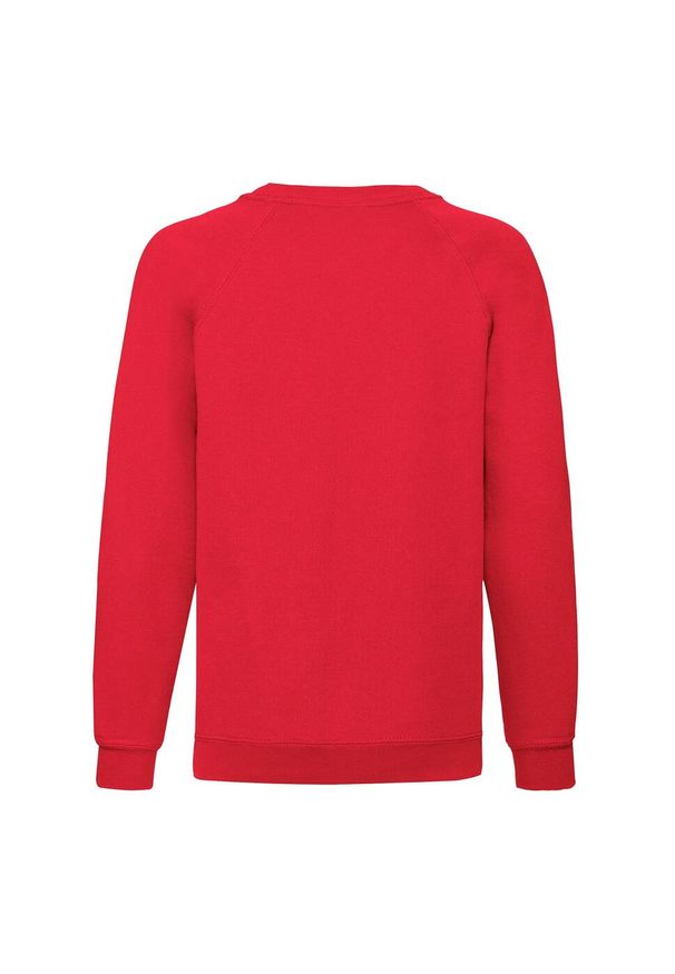 FRUIT OF THE LOOM - Bluza Dziecięca Classic Raglan. Kolor: czerwony. Długość rękawa: raglanowy rękaw