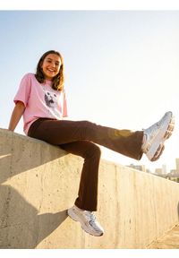 Sinsay - Legginsy flare - brązowy. Kolor: brązowy #1