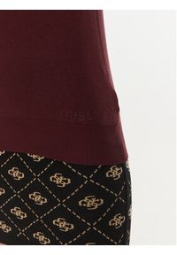 Guess Golf Paule W2BR53 Z2V62 Bordowy Slim Fit. Typ kołnierza: golf. Kolor: czerwony. Materiał: wiskoza #5