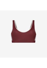WALLIEN - Damski premium sportowy bikini top do pływania & surfingu - Czerwony. Kolor: czerwony. Materiał: materiał