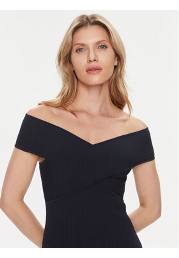 MICHAEL Michael Kors Sukienka codzienna MR4825E33D Granatowy Slim Fit. Okazja: na co dzień. Kolor: niebieski. Materiał: wiskoza. Typ sukienki: proste. Styl: casual