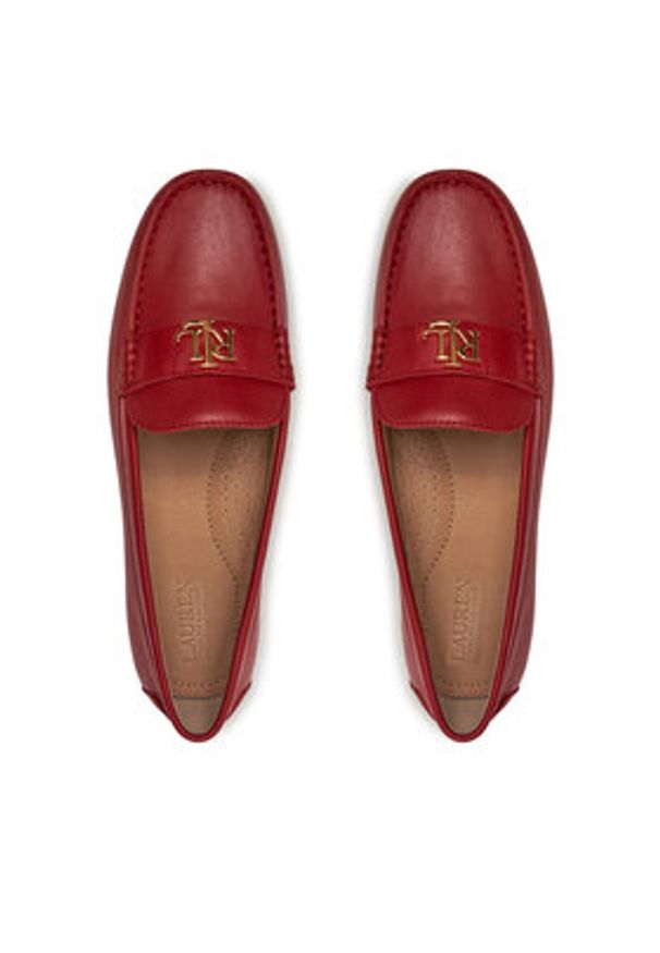 Lauren Ralph Lauren - LAUREN RALPH LAUREN Mokasyny Barnsbury 802852847021 Czerwony. Kolor: czerwony. Materiał: skóra
