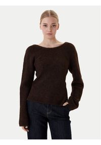 only - ONLY Sweter Zaggie 15376349 Brązowy Regular Fit. Kolor: brązowy. Materiał: syntetyk #1