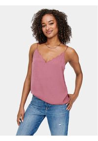 only - ONLY Top Debbie 15176550 Różowy Regular Fit. Kolor: różowy. Materiał: syntetyk