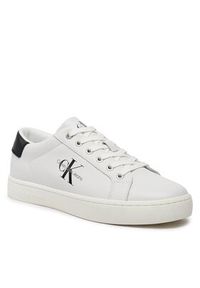 Calvin Klein Jeans Sneakersy Classic Cupsole Laceup Low Lth YM0YM00491 Biały. Kolor: biały. Materiał: skóra #7