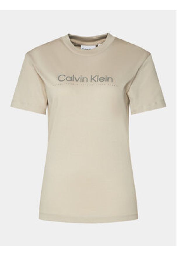 Calvin Klein T-Shirt Graphic K20K206753 Szary Regular Fit. Kolor: szary. Materiał: bawełna