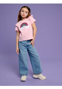 Sinsay - Jeansy w kropki - niebieski. Kolor: niebieski. Wzór: kropki #1