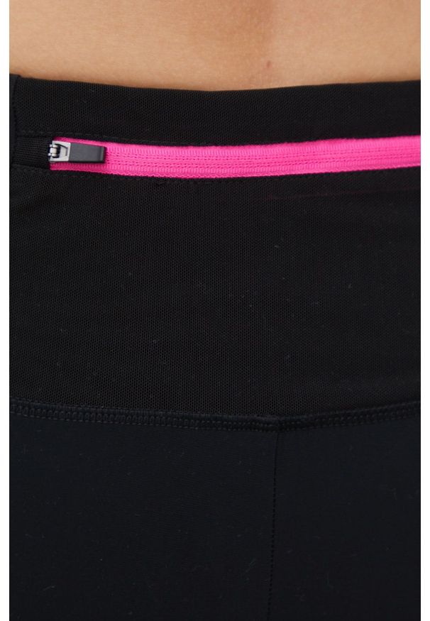 CMP legginsy sportowe damskie kolor czarny wzorzyste. Kolor: czarny. Materiał: skóra, materiał. Styl: sportowy