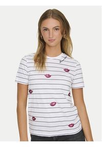 only - ONLY T-Shirt Kita 15332698 Biały Regular Fit. Kolor: biały. Materiał: bawełna