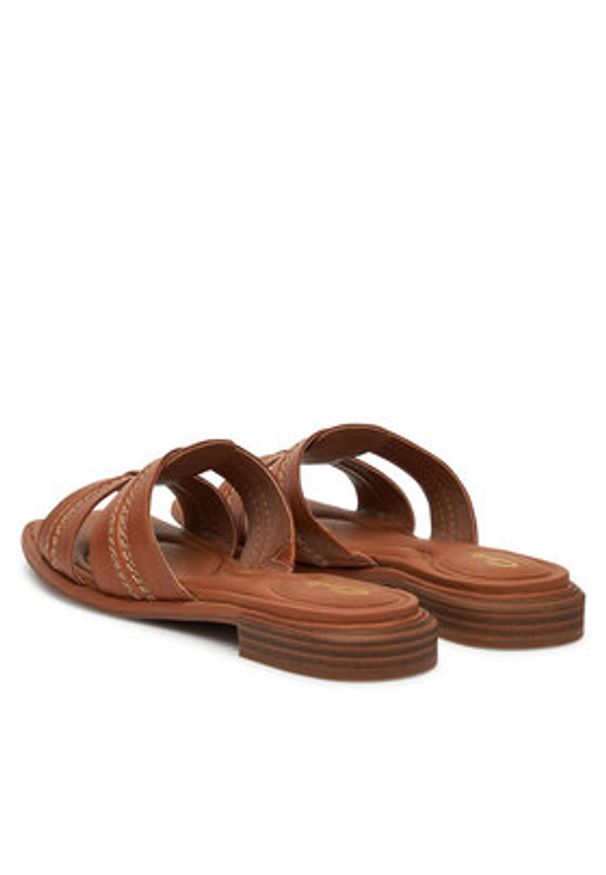 Clarks Klapki Ariany Mule 26181239 Brązowy. Kolor: brązowy. Materiał: skóra