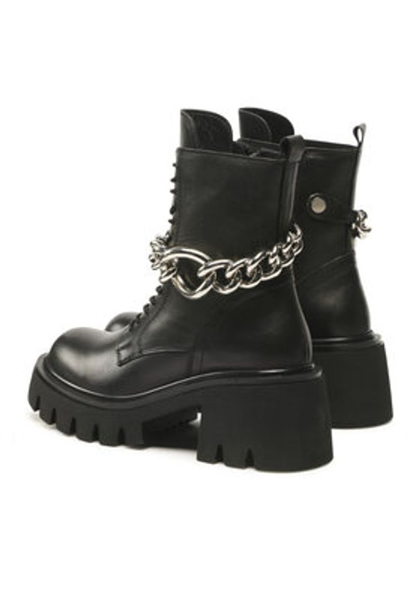 Badura Trapery 8099 Czarny. Kolor: czarny. Materiał: skóra