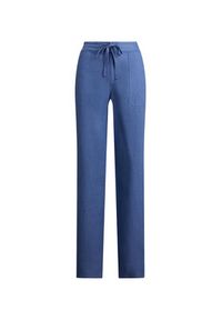 Lauren Ralph Lauren - LAUREN RALPH LAUREN Spodnie materiałowe 200735136025 Niebieski Regular Fit. Kolor: niebieski. Materiał: len #5