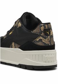 Puma - Damskie sneakersy Karmen II Idol Snake Chic PUMA Black Gold. Kolor: czarny, żółty, wielokolorowy. Materiał: guma, zamsz