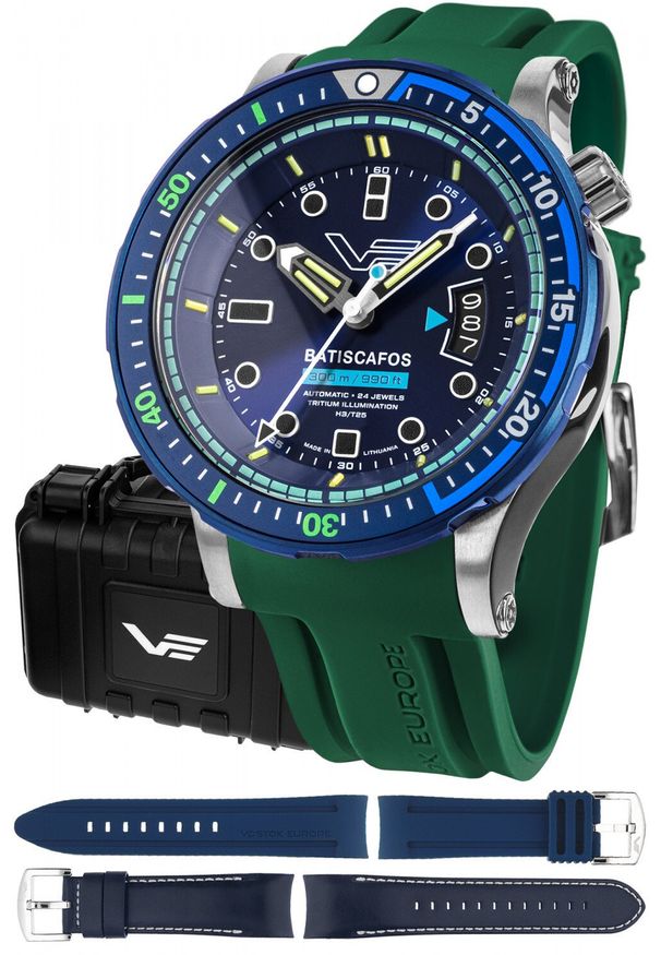 Zegarek Vostok Europe Zegarek męski Vostok Europe NH35A-511E768SG zielony. Kolor: zielony
