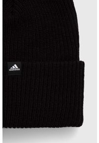 adidas Performance czapka kolor czarny z grubej dzianiny. Kolor: czarny. Materiał: dzianina #3