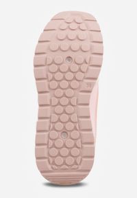 Renee - Beżowe Sneakersy z Siateczką i Modnymi Wstawkami Corona. Okazja: na co dzień. Kolor: beżowy. Materiał: jeans #4