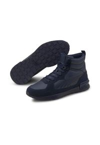 Buty do chodzenia męskie Puma Graviton Mid Peacoat. Materiał: materiał. Sport: turystyka piesza