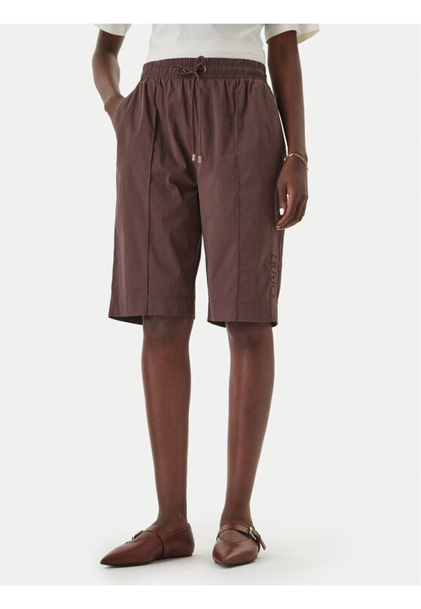 Liu Jo Sport Szorty sportowe TA6289 T416A Brązowy Relaxed Fit. Kolor: brązowy. Materiał: bawełna