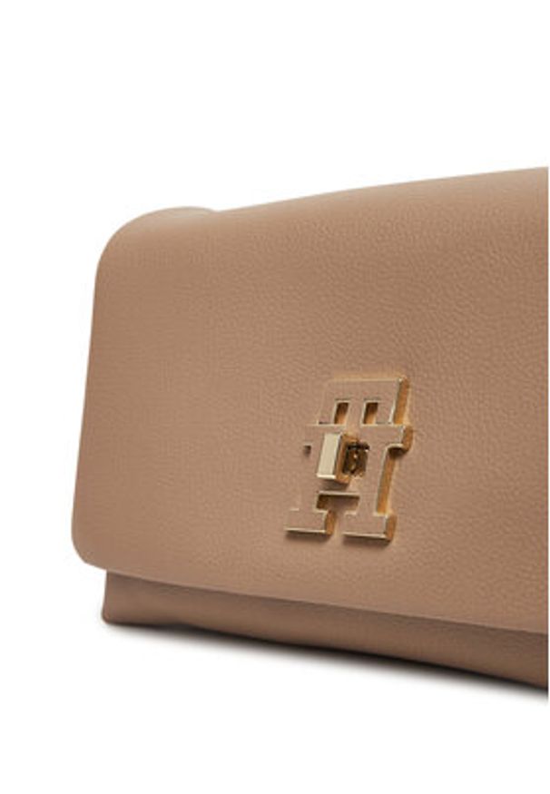 TOMMY HILFIGER - Tommy Hilfiger Torebka AW0AW17462 Beżowy. Kolor: beżowy. Materiał: skórzane