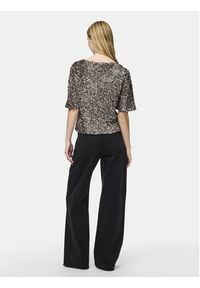 Pieces Bluzka Kam 17132951 Złoty Regular Fit. Kolor: złoty. Materiał: syntetyk #3