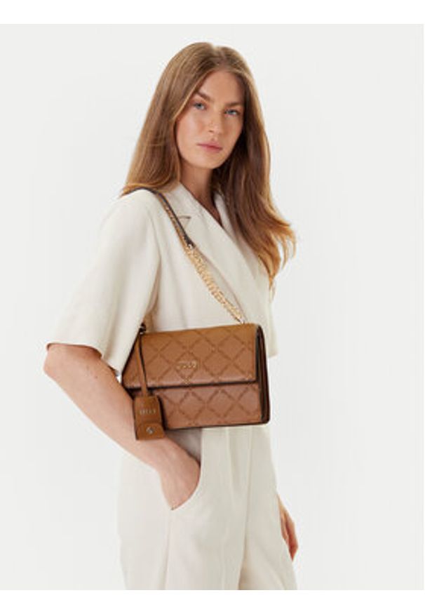 Liu Jo Torebka Ecs M Crossbody AF5055 E0538 Brązowy. Kolor: brązowy. Materiał: skórzane