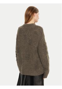 Munthe Sweter Taccu 243160724373 Brązowy Loose Fit. Kolor: brązowy. Materiał: wełna
