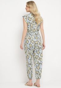 Born2be - Jasnoniebieski Kombinezon Phaeniope. Kolor: niebieski. Materiał: materiał. Długość rękawa: bez rękawów. Długość: długie. Wzór: aplikacja. Sezon: lato #6