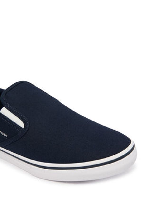 TOMMY HILFIGER - Tommy Hilfiger Tenisówki Vulc Core Slip On FM0FM05689 Granatowy. Zapięcie: bez zapięcia. Kolor: niebieski. Materiał: materiał